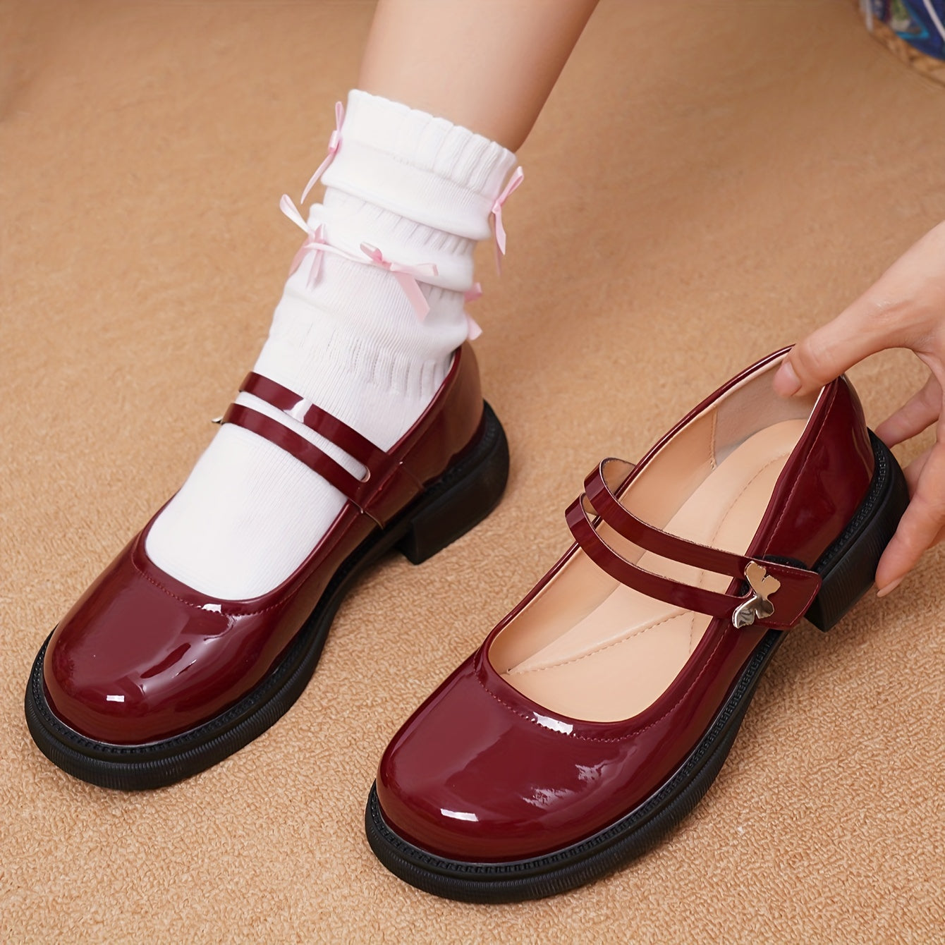 Chic Soft Leather Mary Janes