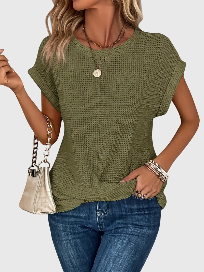 Chic Crew Neck Blouse