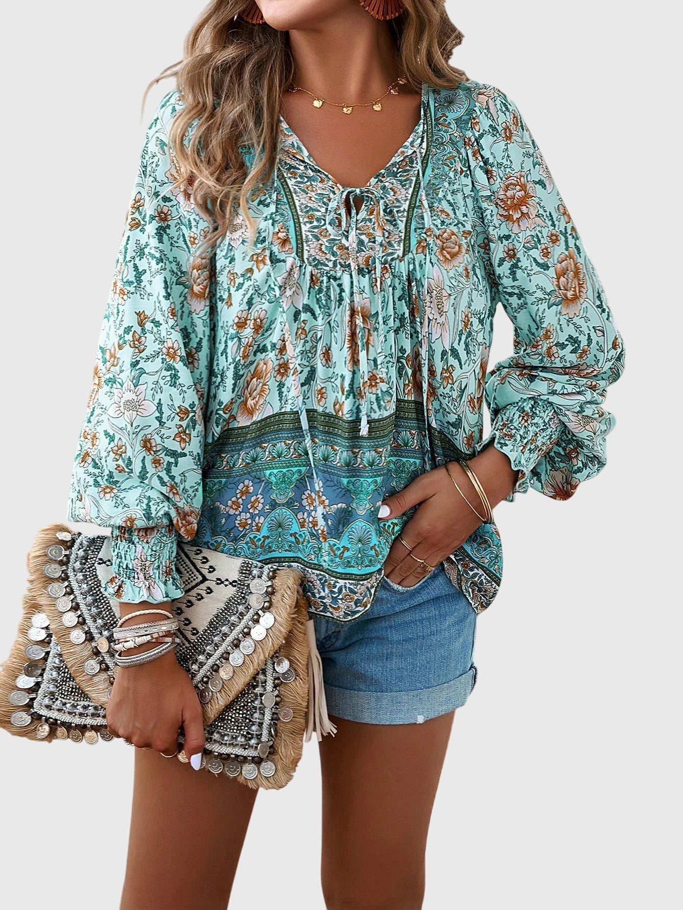Chic Knit Floral Pullover
