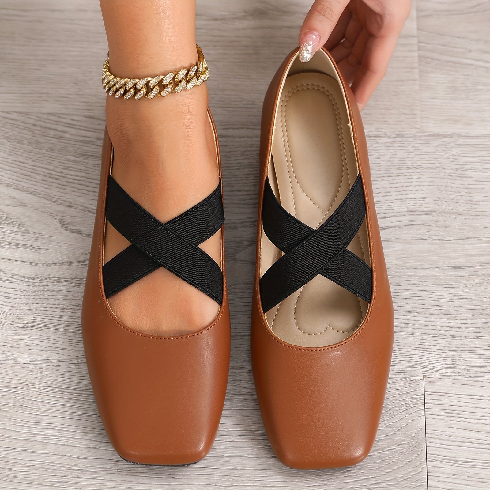 Crisscross Strap Square Mary Janes