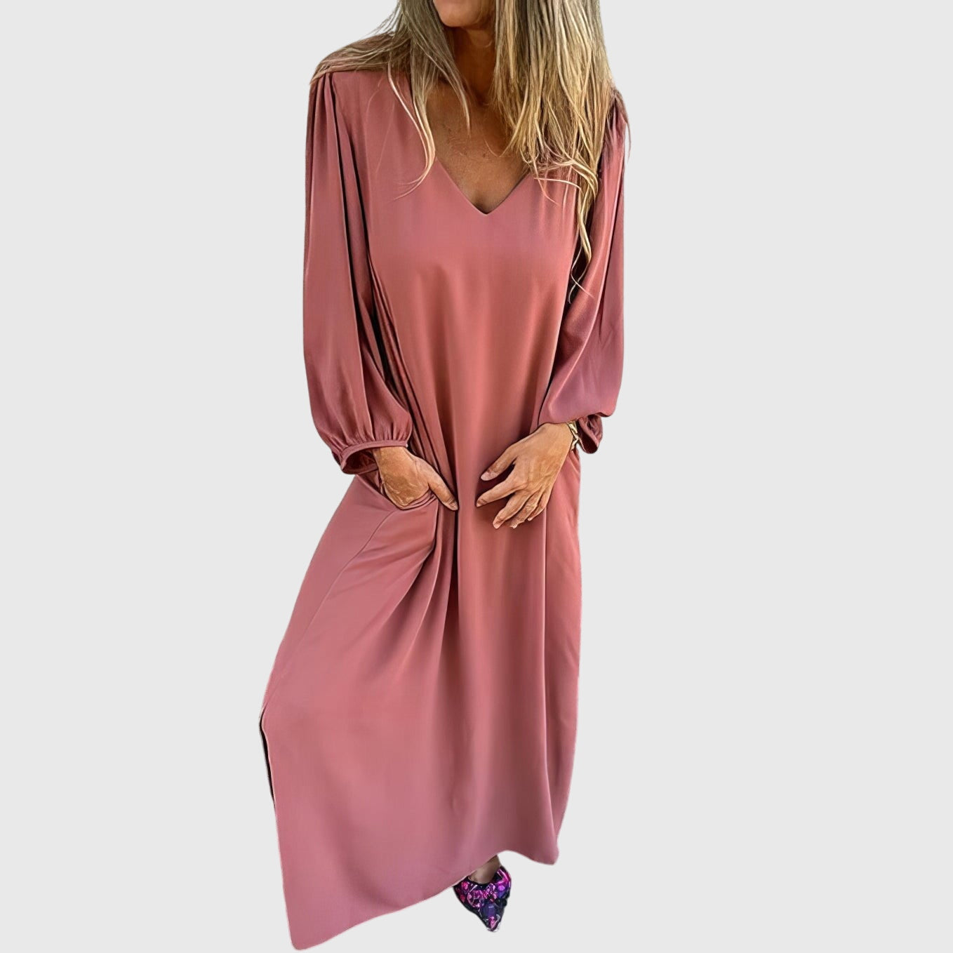 Boho Maxi Dress with Pockets