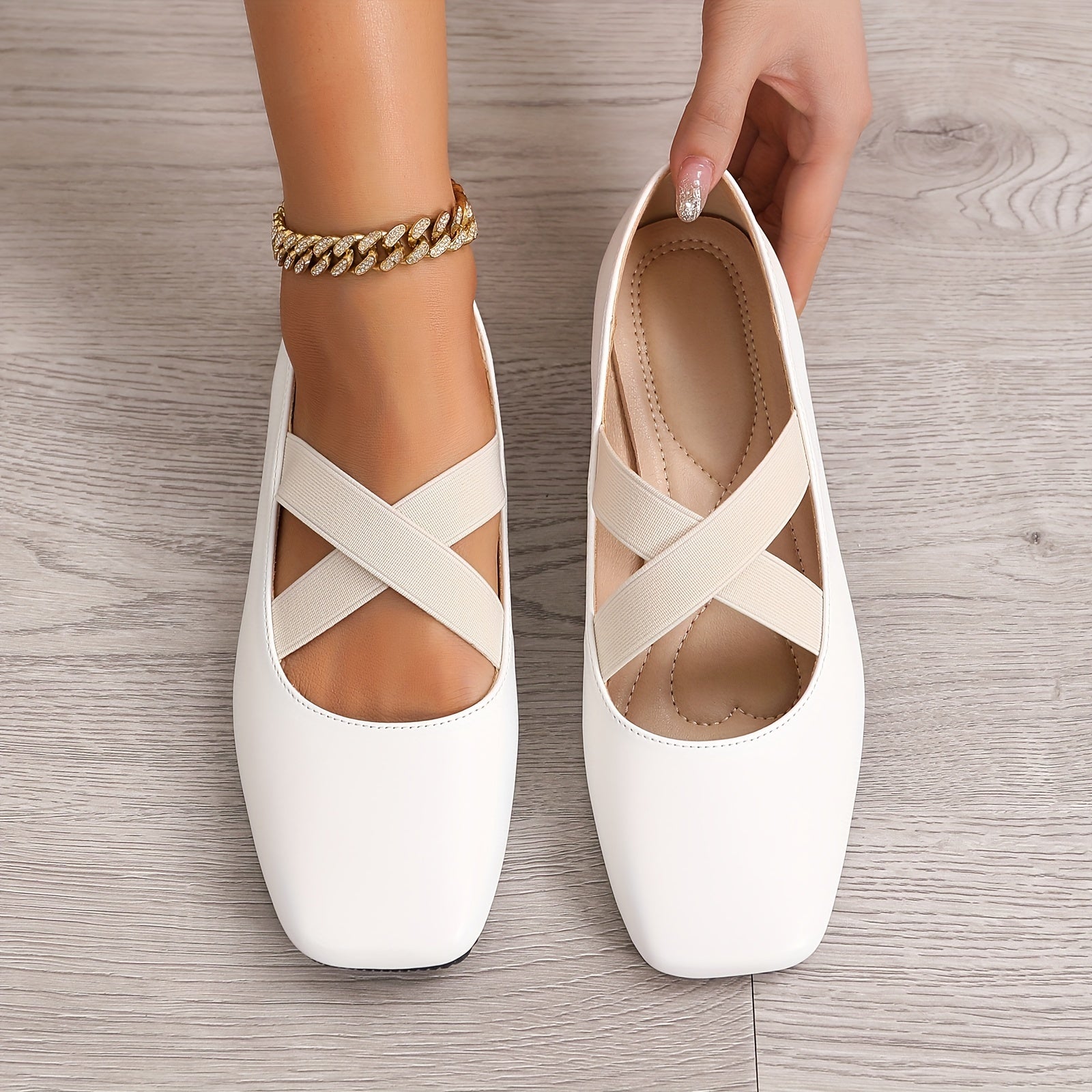 Crisscross Strap Square Mary Janes