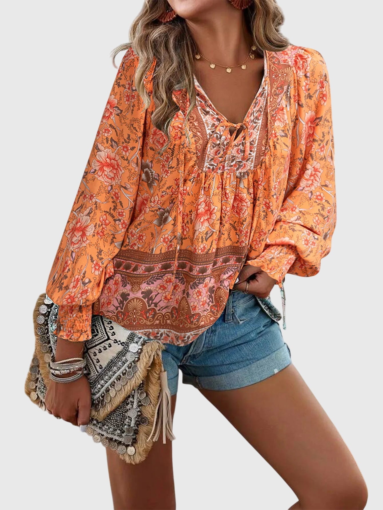 Chic Knit Floral Pullover