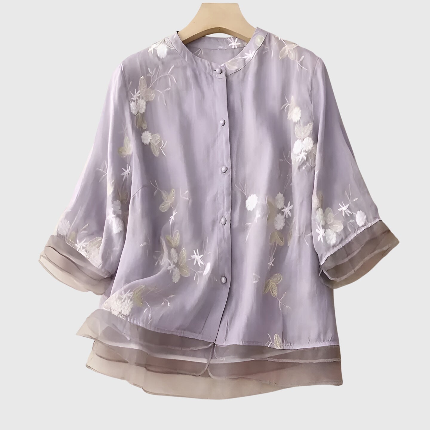 Elegant Floral Embroidered Top