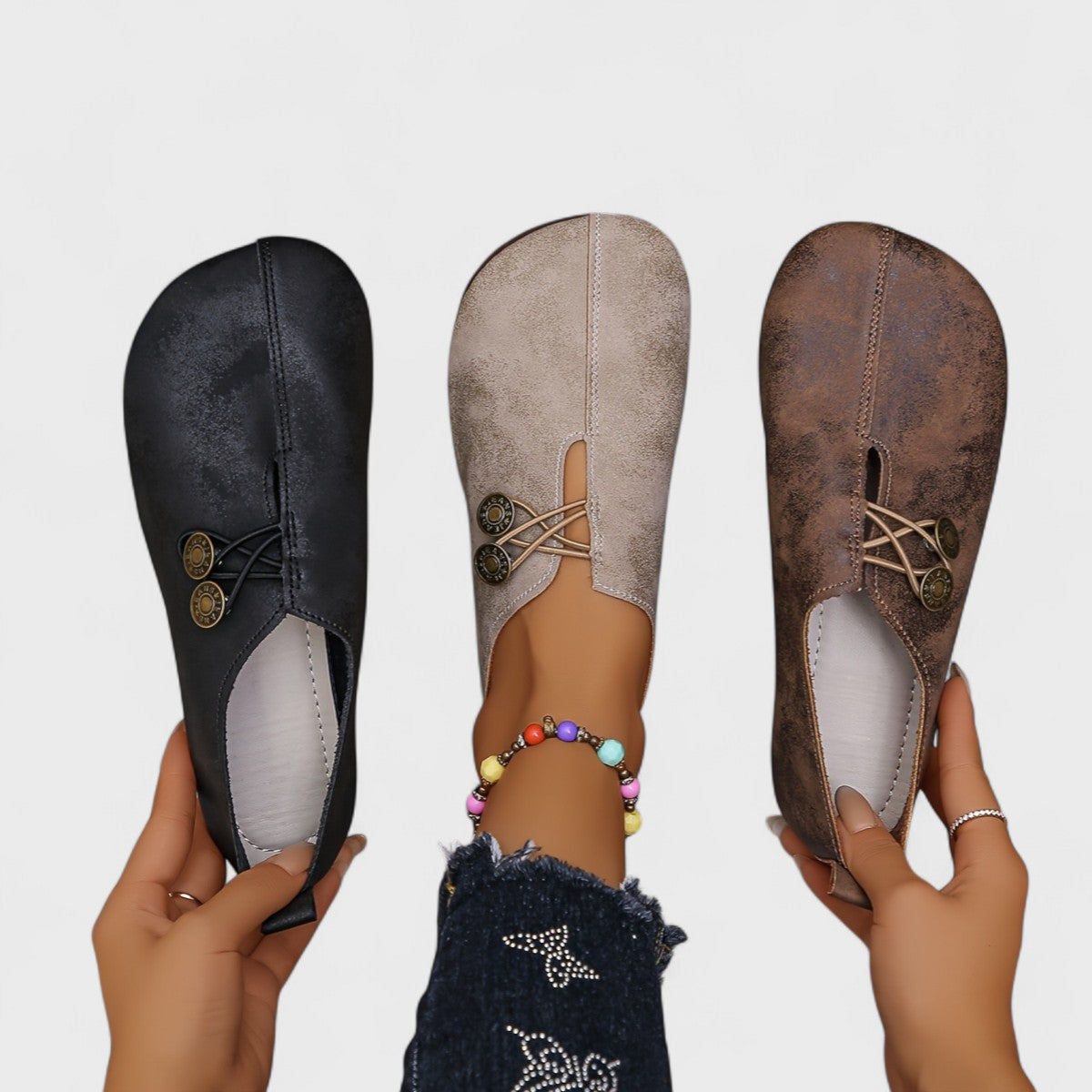 Flat Round-Toe Mary Janes