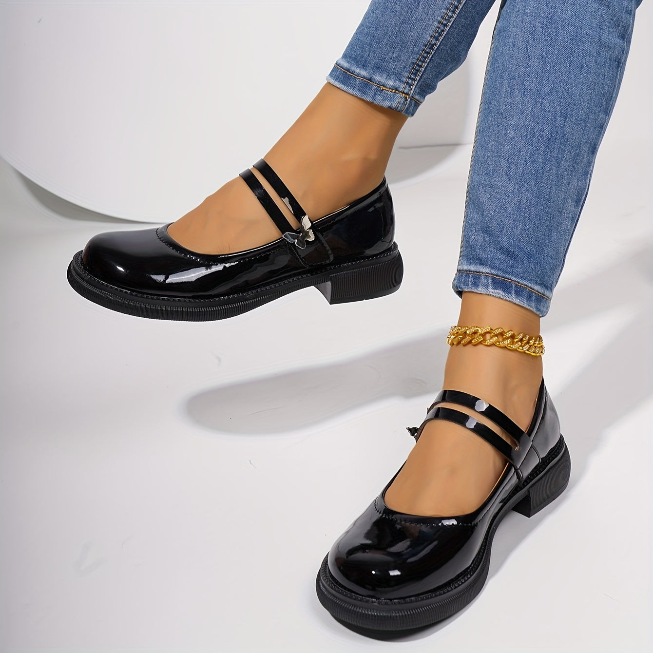 Chic Soft Leather Mary Janes