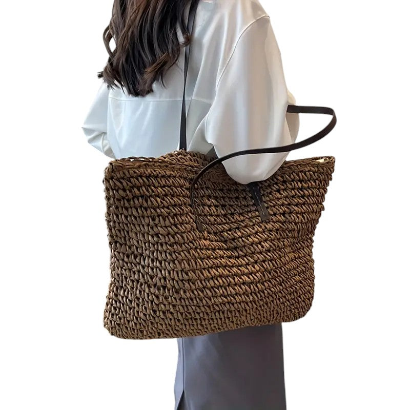 Woven Tote Handbag