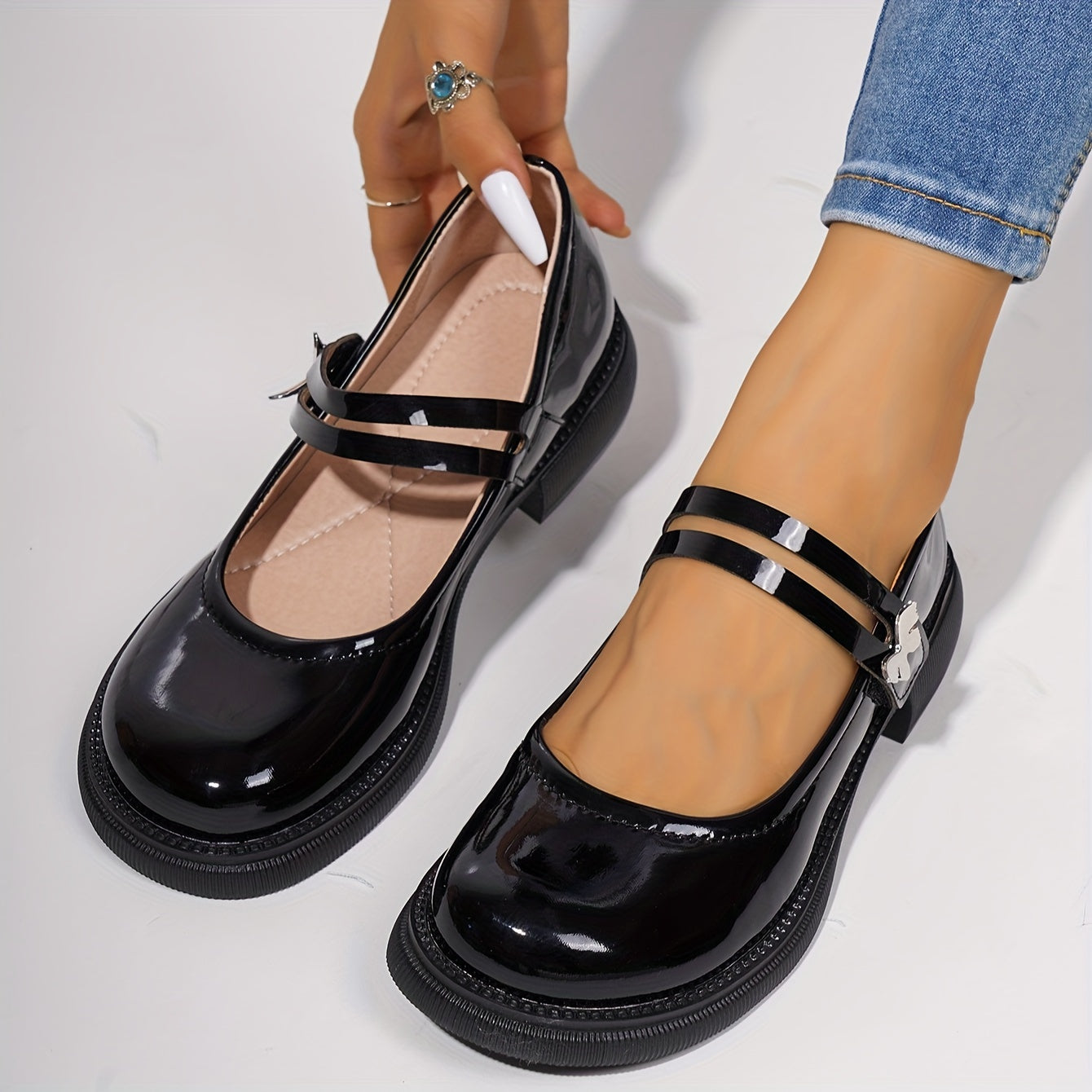 Chic Soft Leather Mary Janes