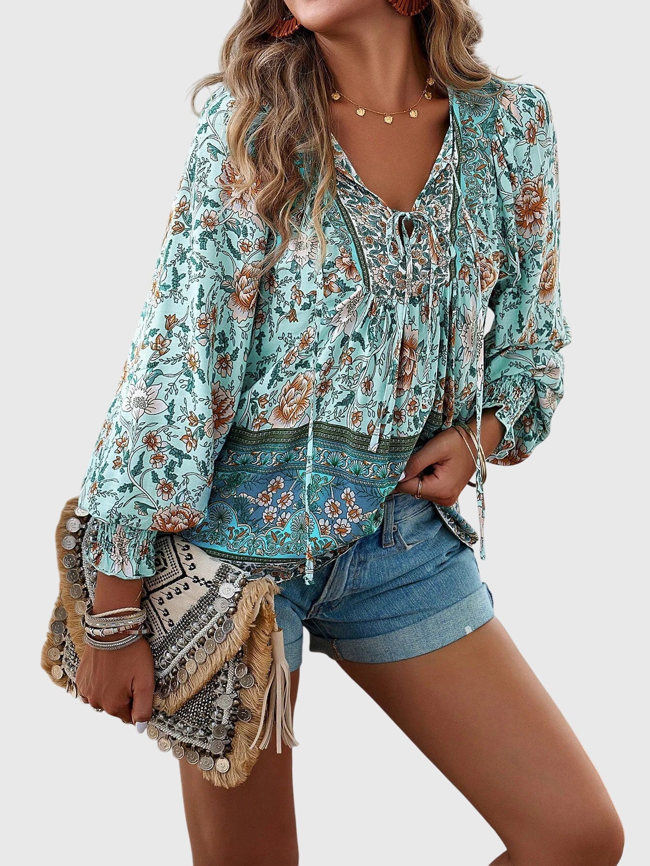 Chic Knit Floral Pullover