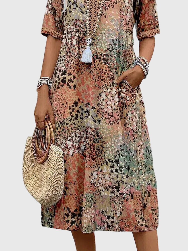 Floral Elegance Midi Dress