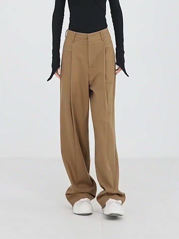 Basic Baggy Wide-Leg Trousers