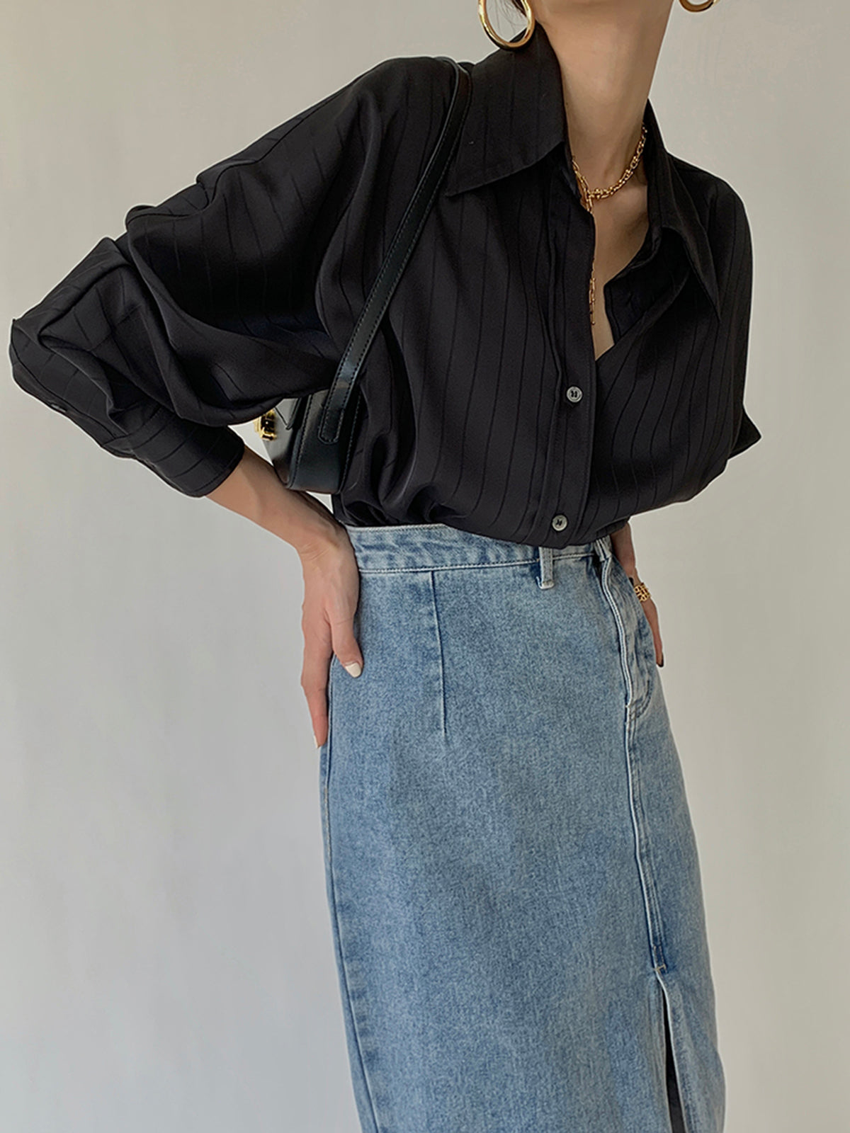Charlotte Oversized Button-Up Collar Shirt