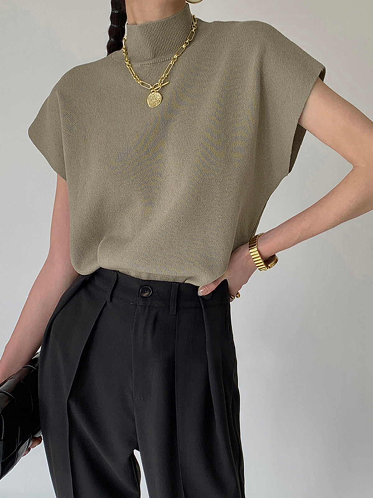 Casual Solid Color Pullover Sweater Vest