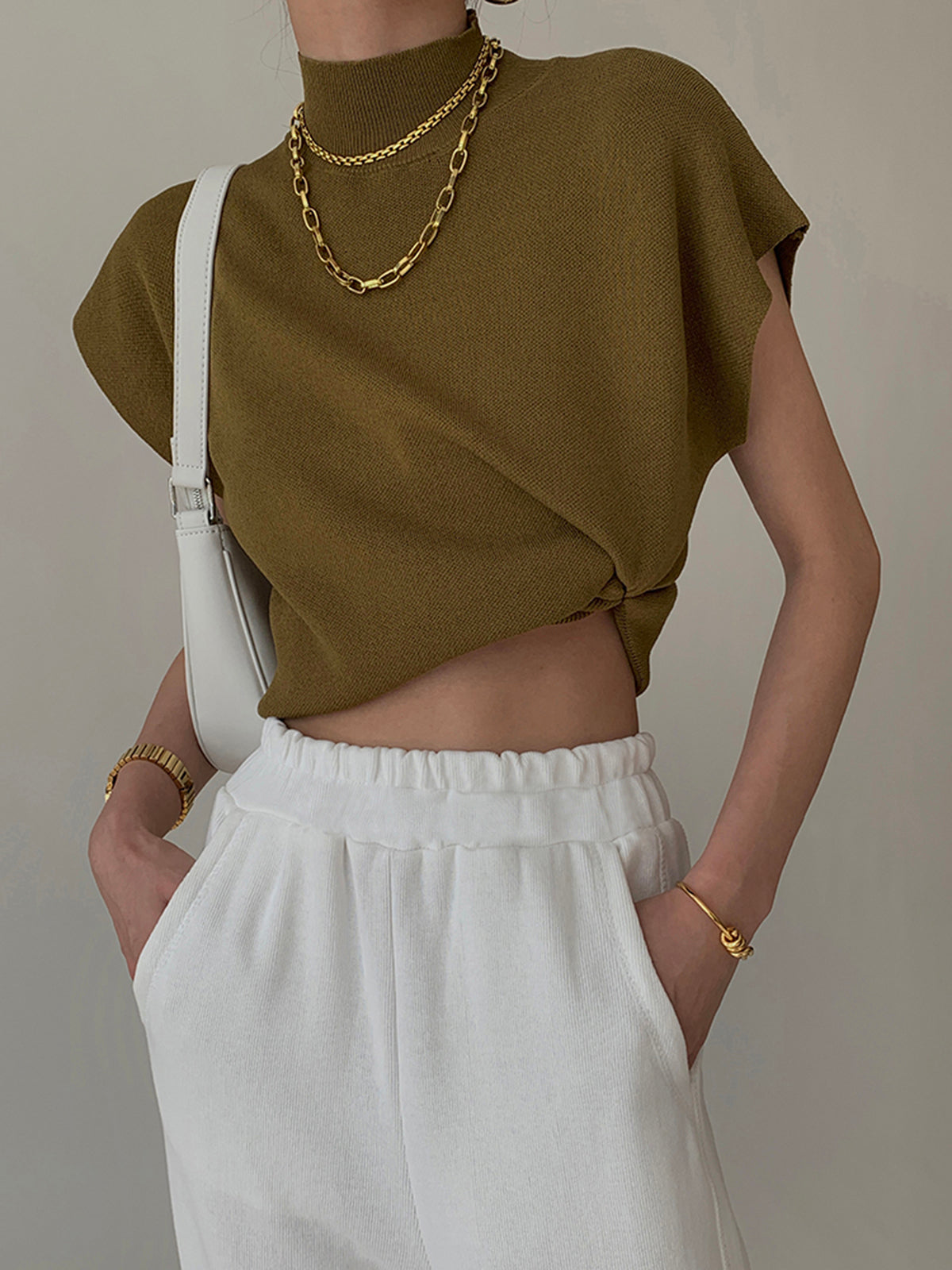 Casual Solid Color Pullover Sweater Vest
