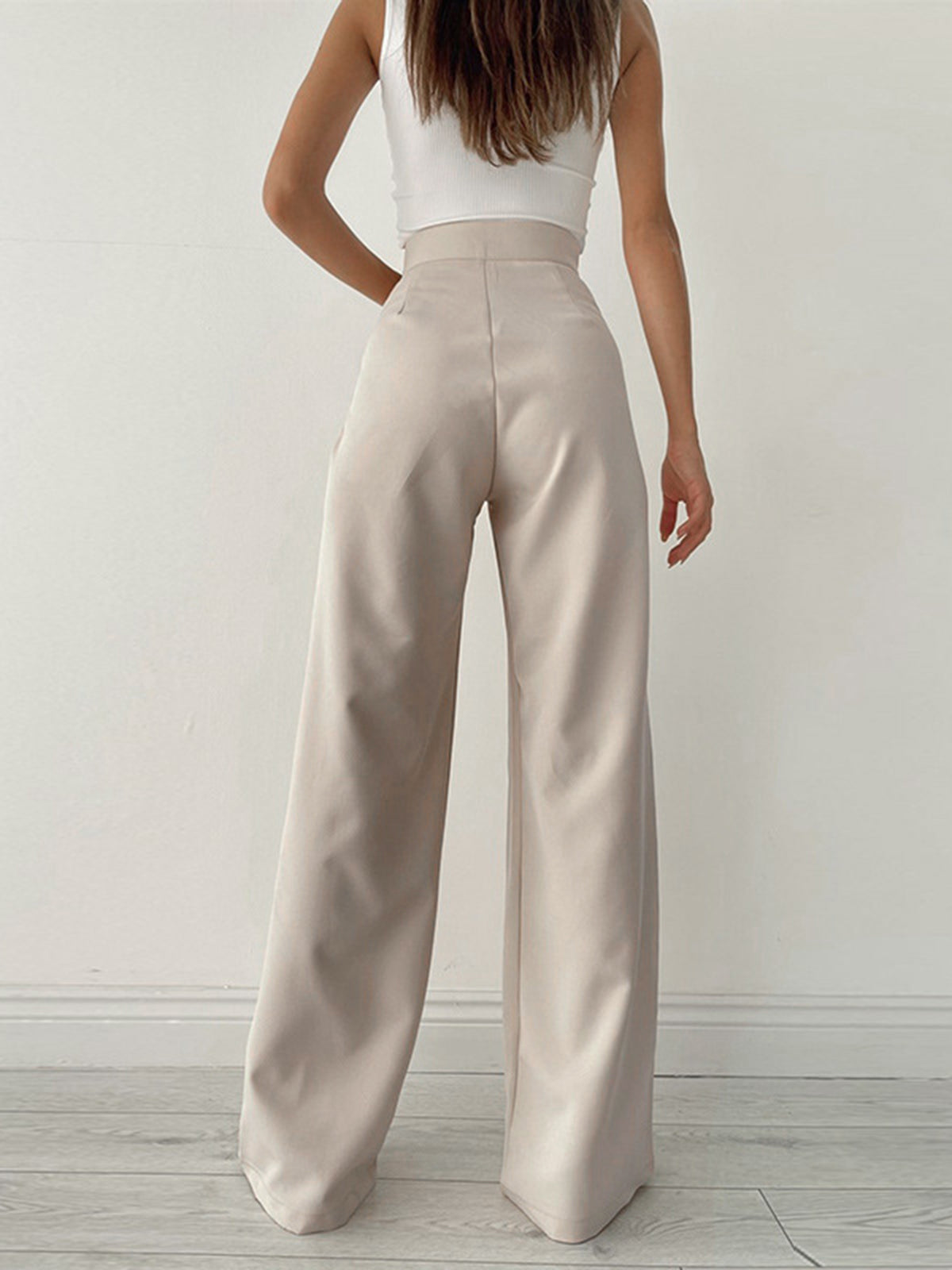 Wide Leg Palazzo Trousers with Ties