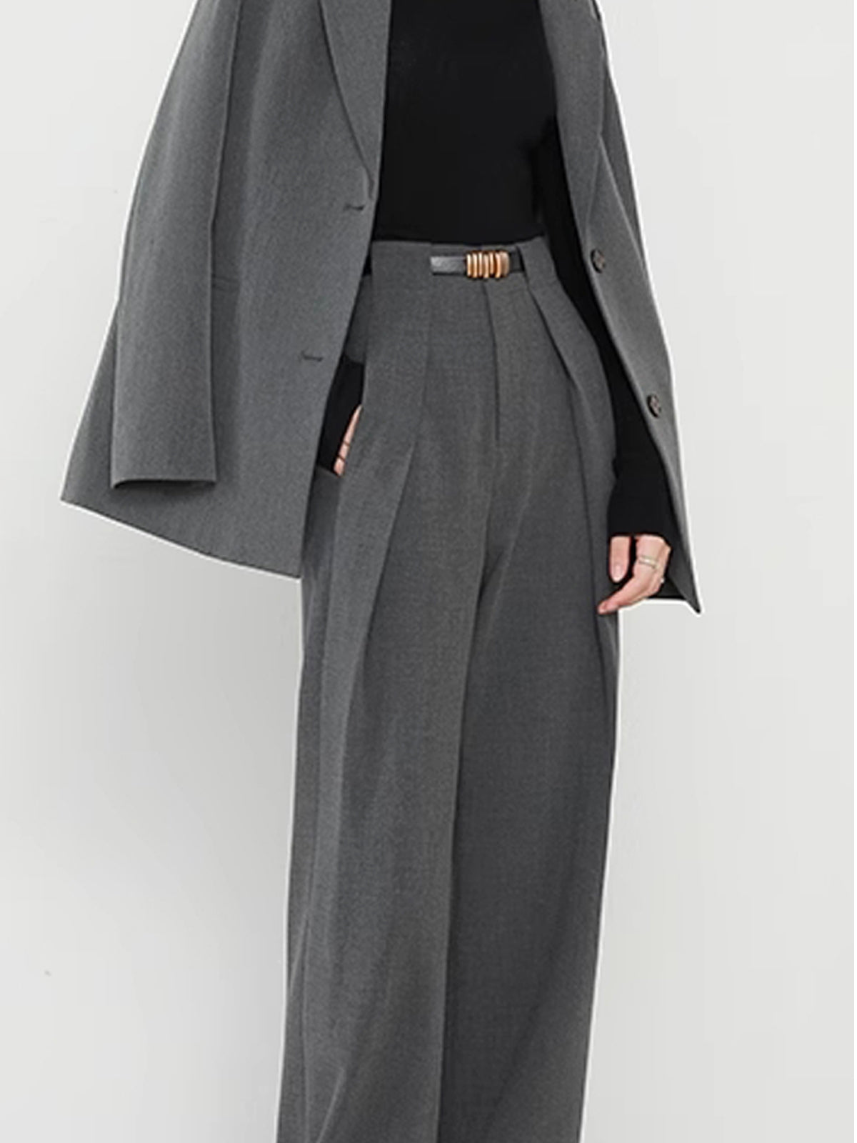 Plain Pockets Straight-Leg Pants