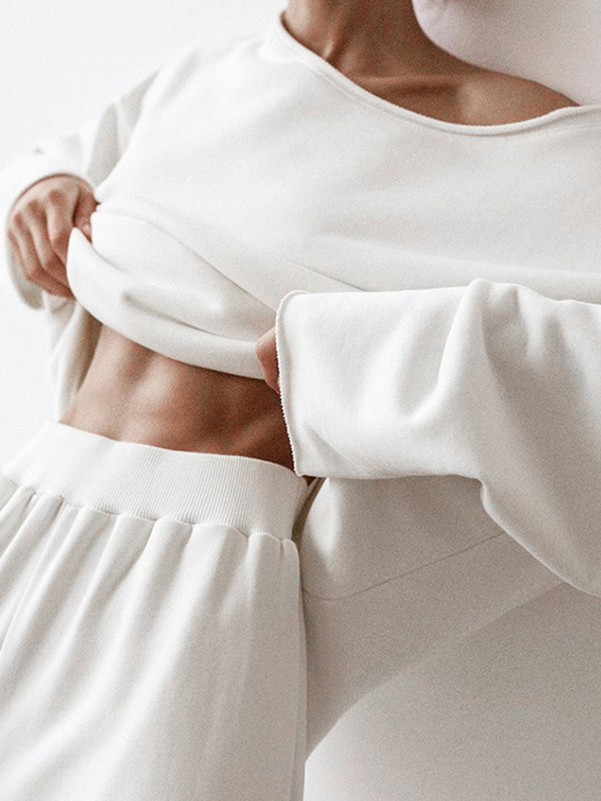 Asymmetrical Off-Shoulder Solid Color Sweatshirt