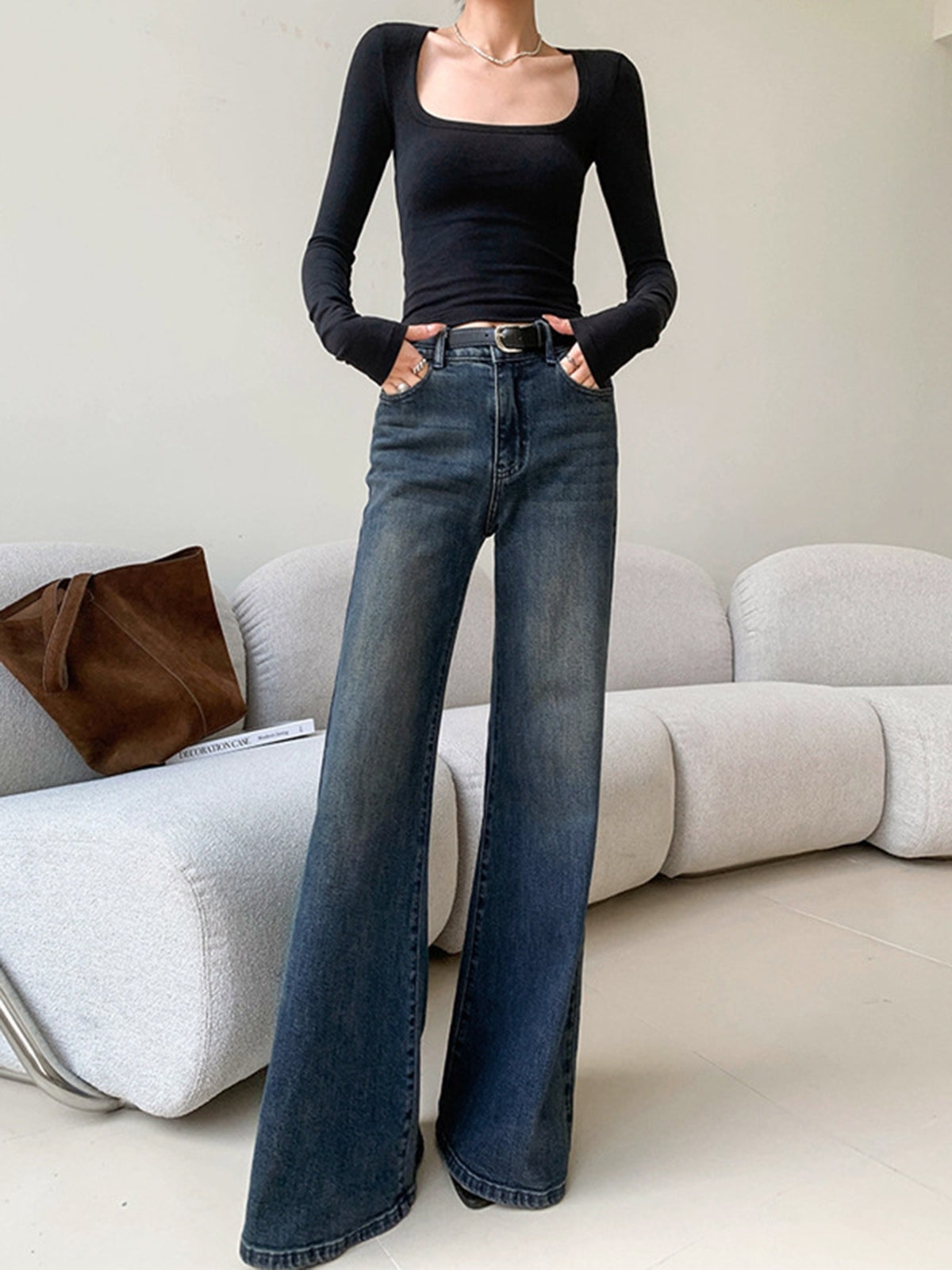 Vintage Low Rise Relaxed Wide Leg Jeans