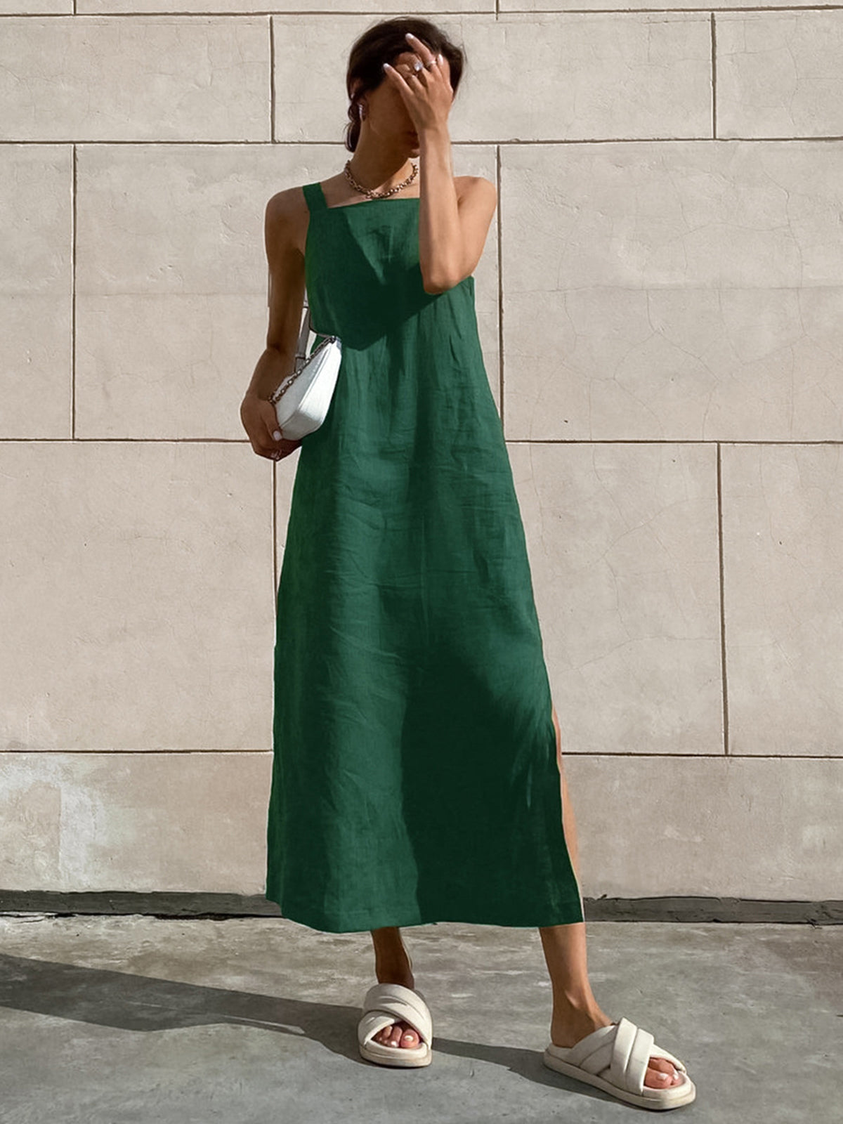 Minimalist Cotton Cami Maxi Dress