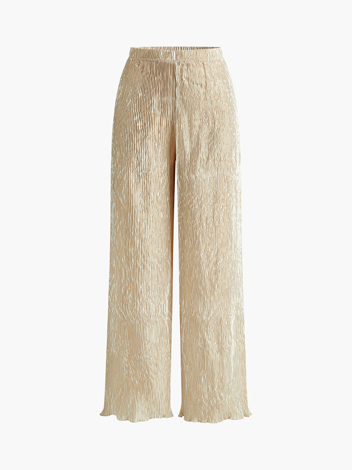 Asymmetrical Halter Crop Top and Wide Leg Pants Set