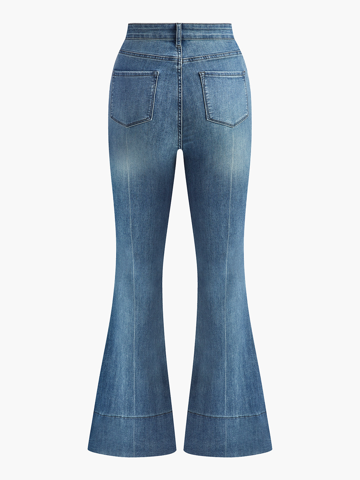 Washed Slim Fit Draped Denim Pants