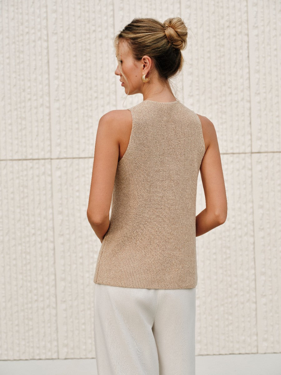 Crossover Neck Tank Top