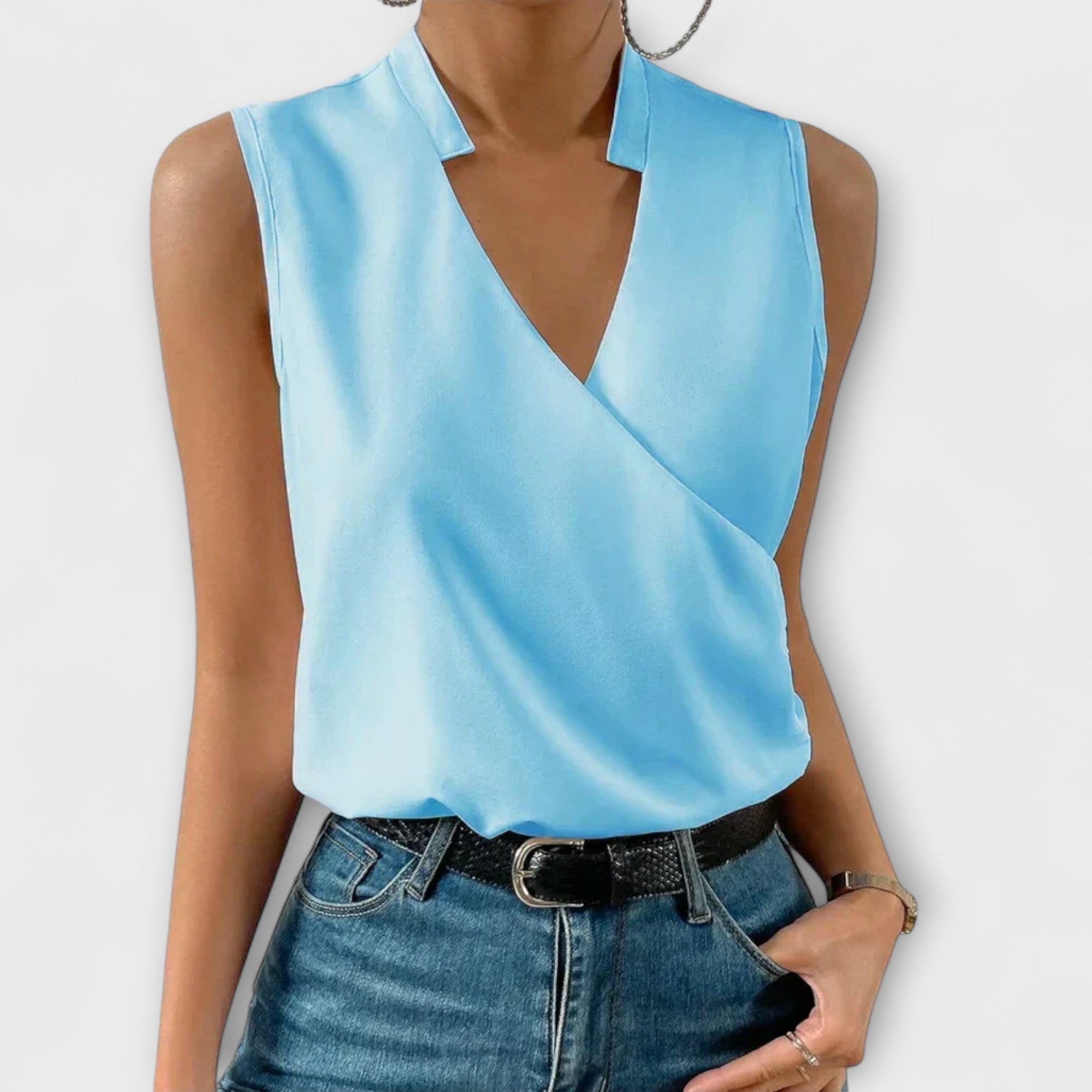 Elegant Soft V-neck Blouse