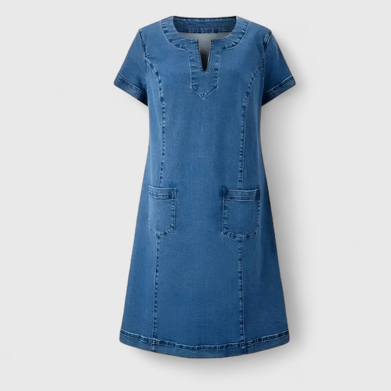 Chic Denim A-Line Dress