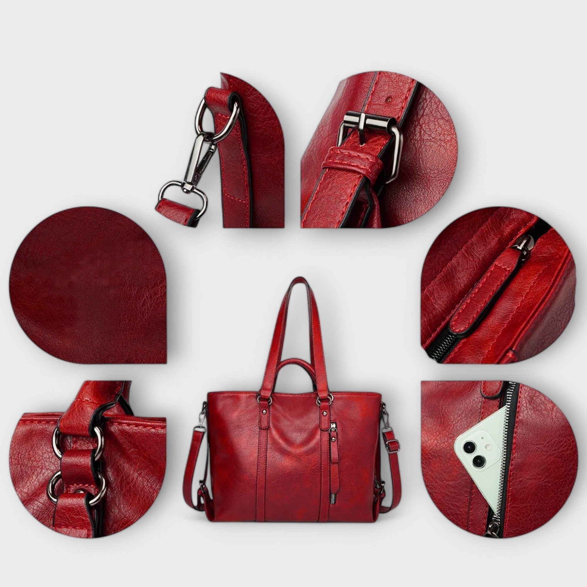 Spacious Leather Tote Bag