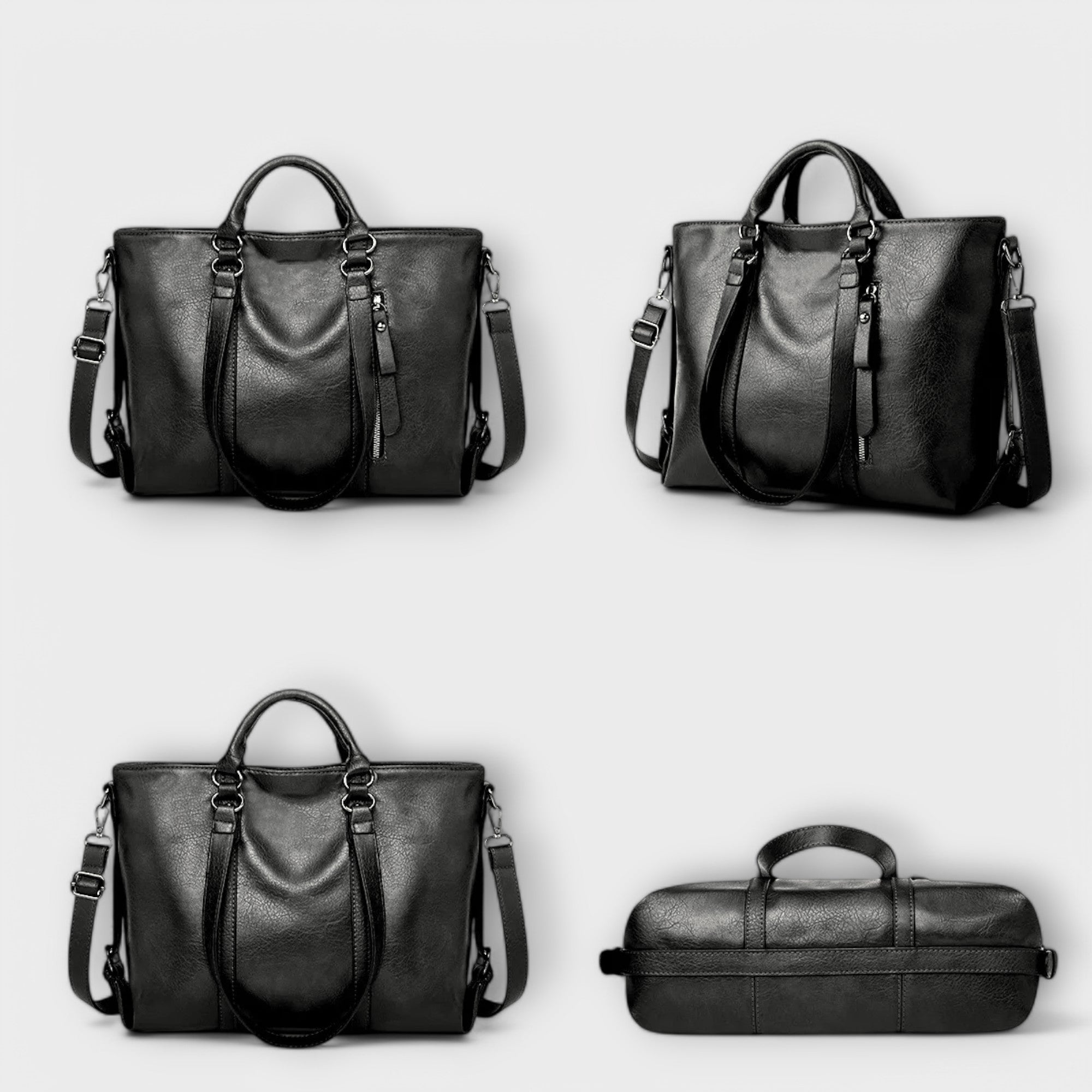 Spacious Leather Tote Bag