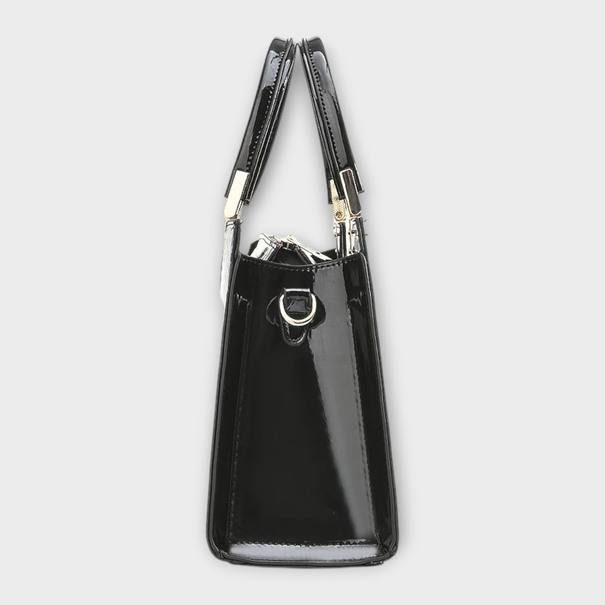 Crocodile Texture Glossy Handbag