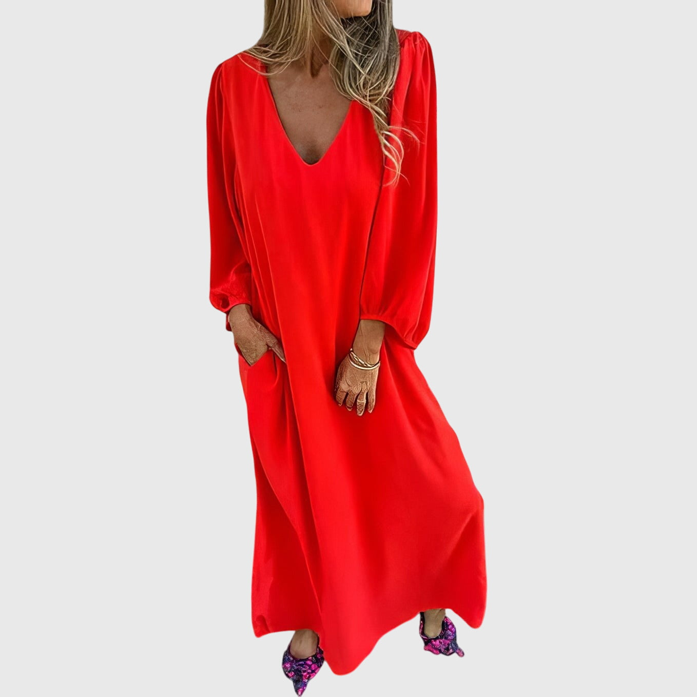 Boho Maxi Dress with Pockets