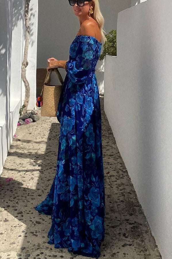 Floral Off-Shoulder Maxi Dress