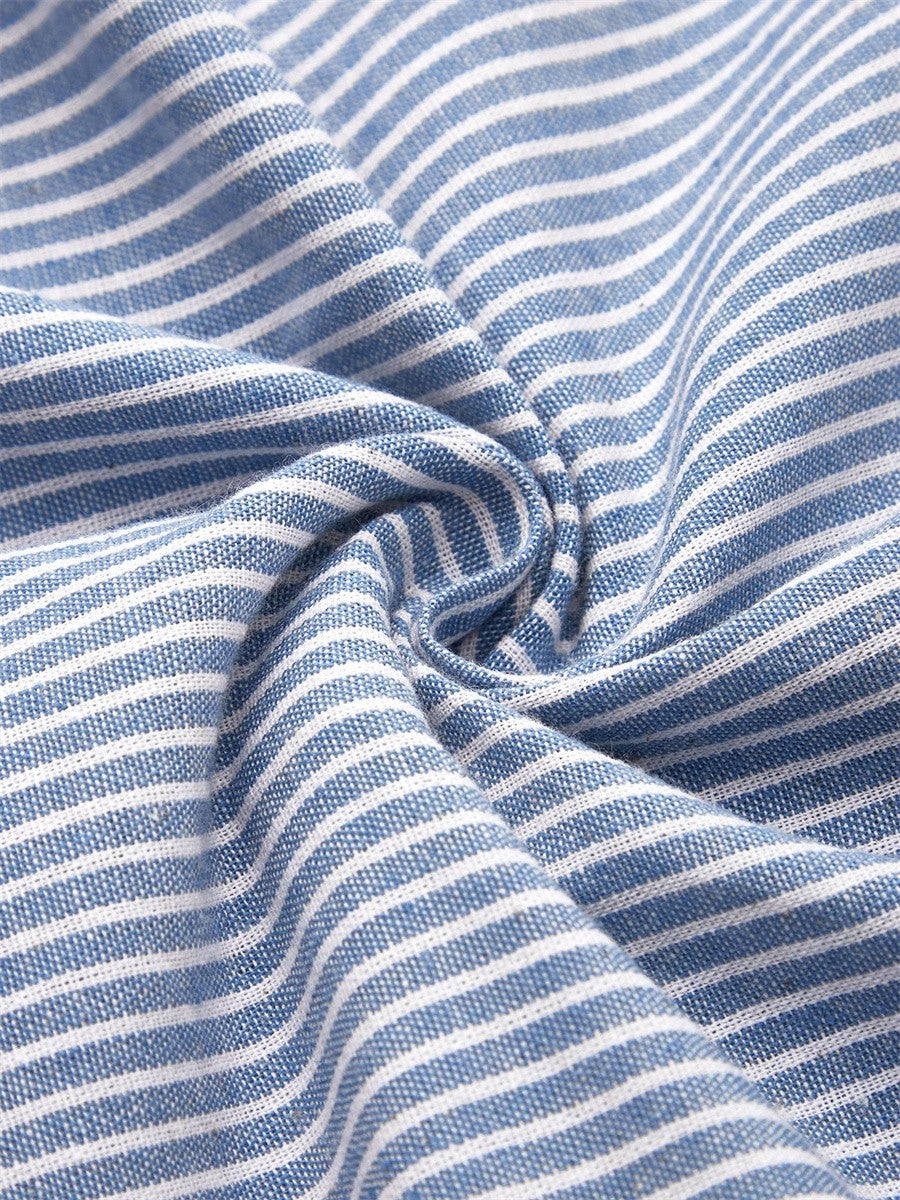 Striped Midi Button Dress