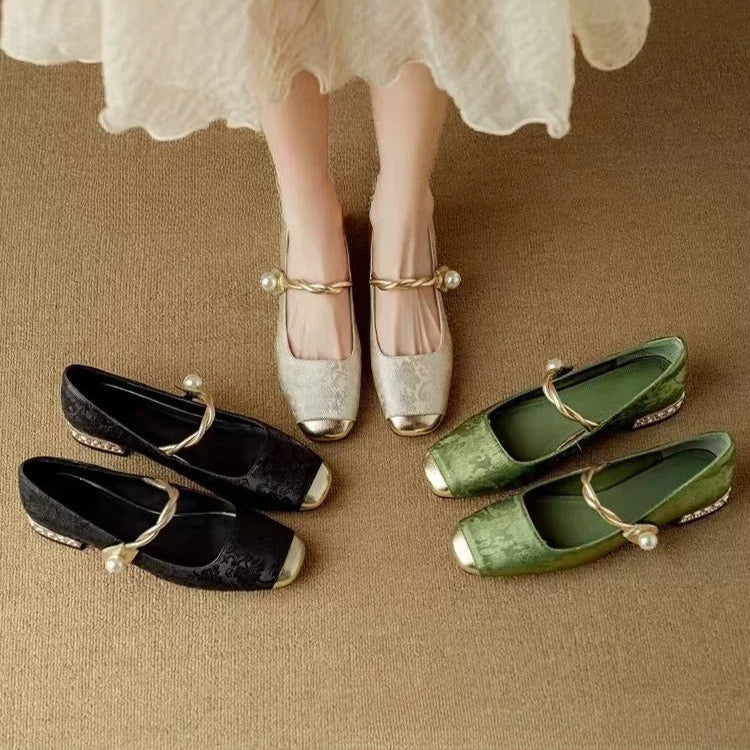 Mestelle Leather Mary Jane Shoes