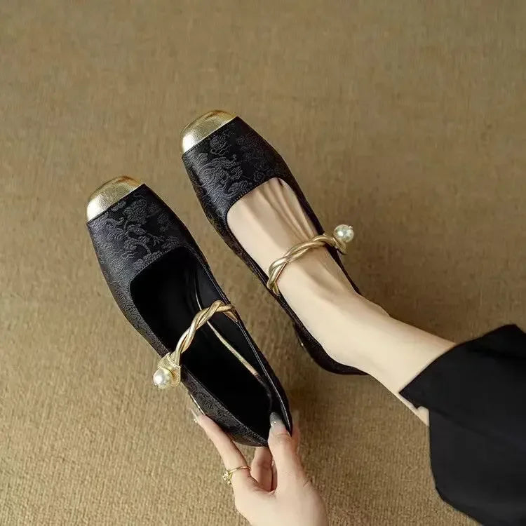 Mestelle Leather Mary Jane Shoes