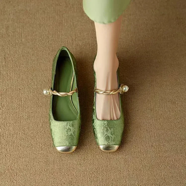 Mestelle Leather Mary Jane Shoes