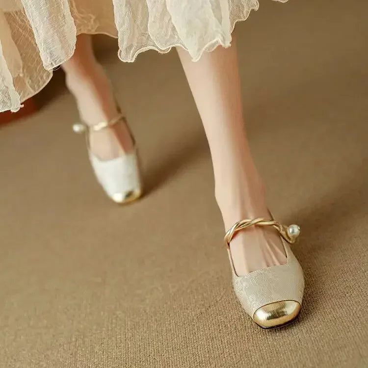 Mestelle Leather Mary Jane Shoes