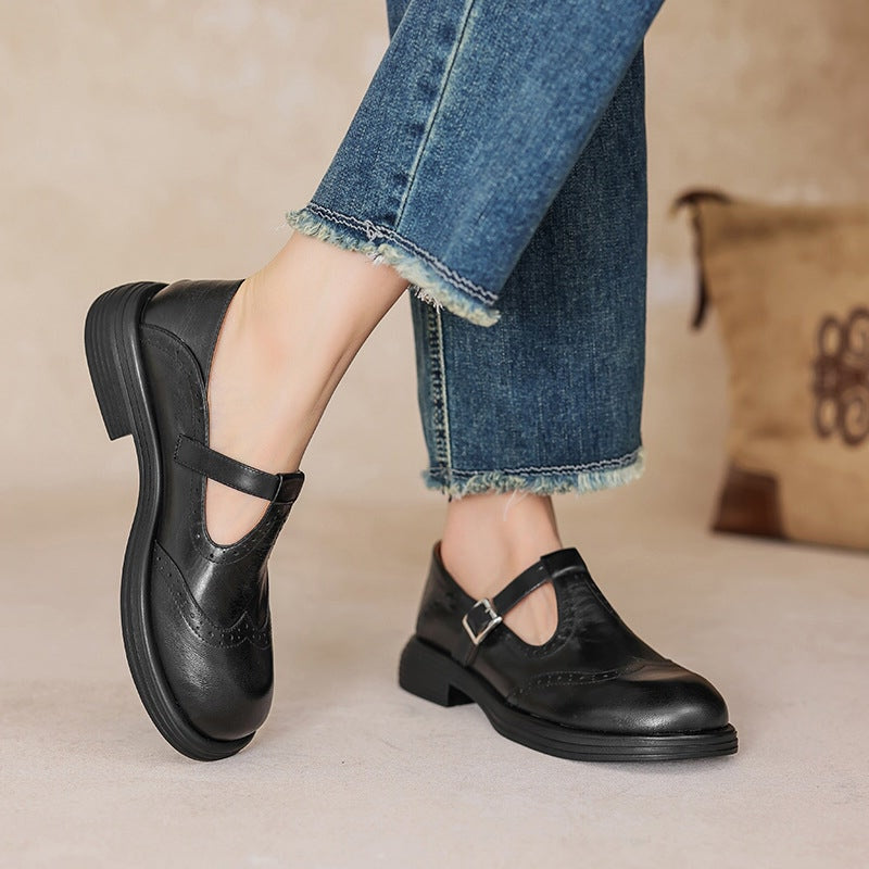Sophisticated Leather Mary Janes