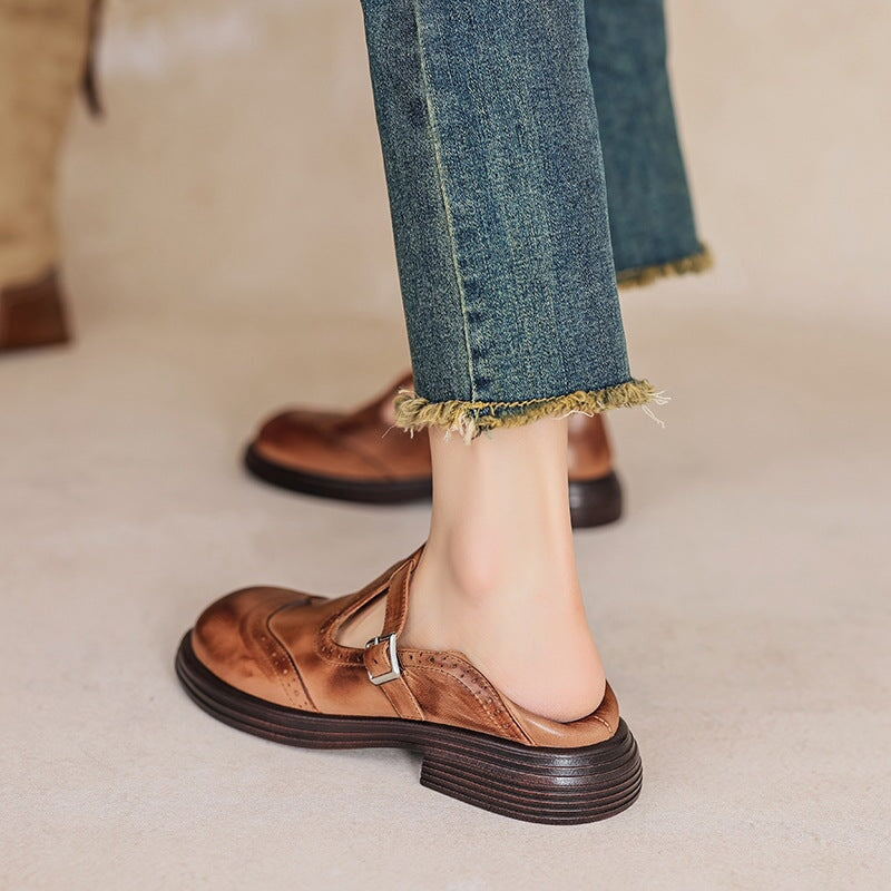 Sophisticated Leather Mary Janes