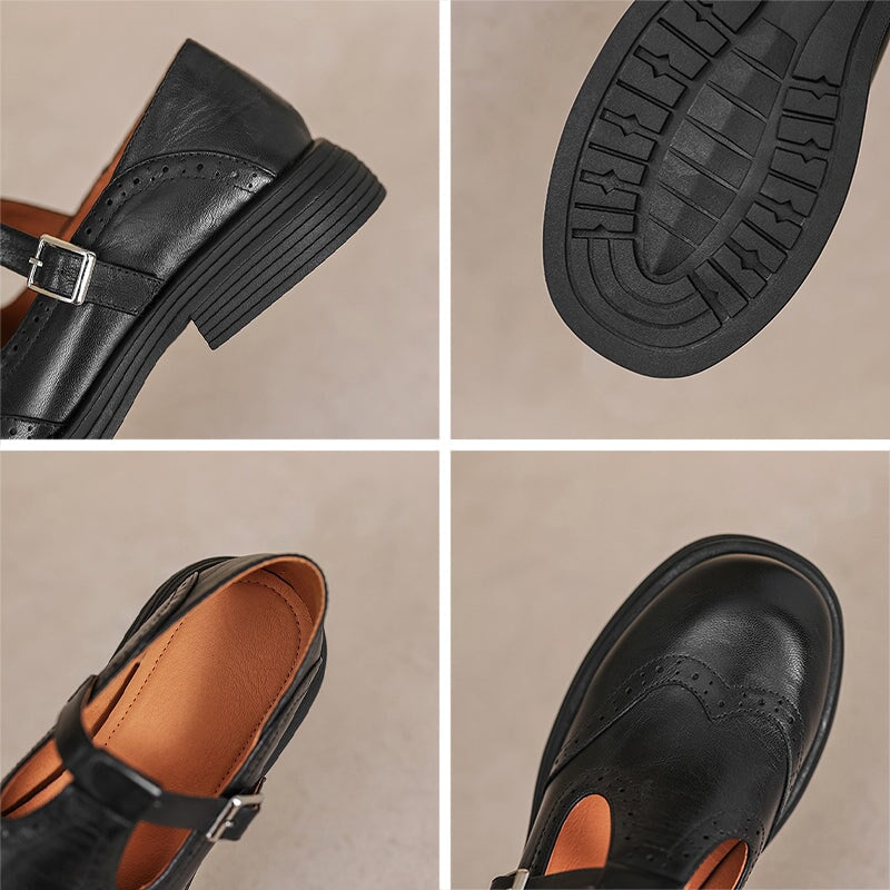Sophisticated Leather Mary Janes