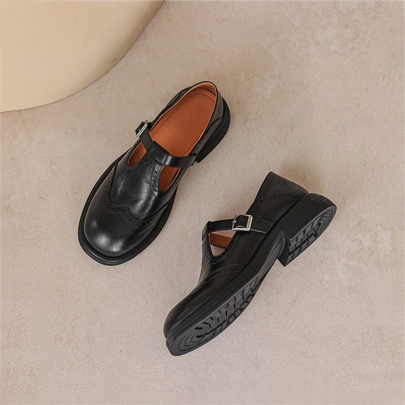 Sophisticated Leather Mary Janes