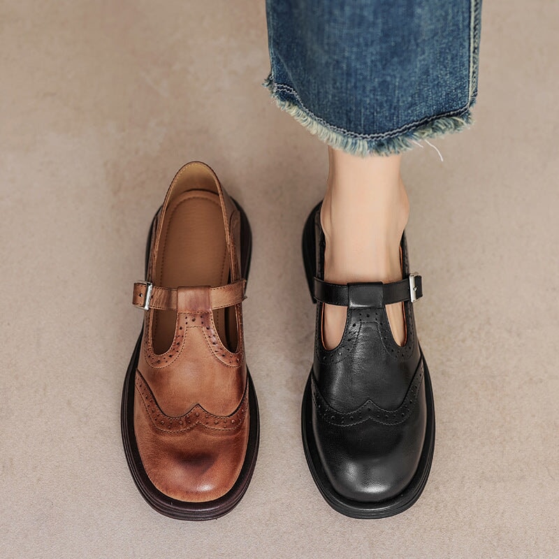 Sophisticated Leather Mary Janes