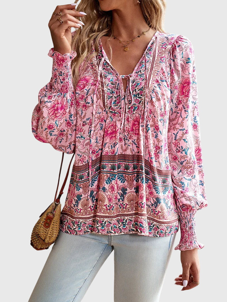 Chic Knit Floral Pullover