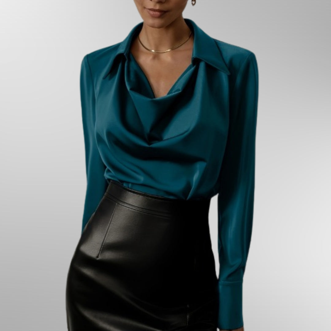Chic Satin Elegance Blouse
