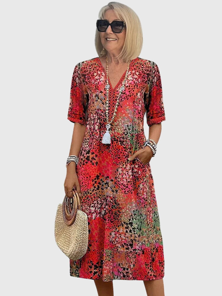 Floral Elegance Midi Dress