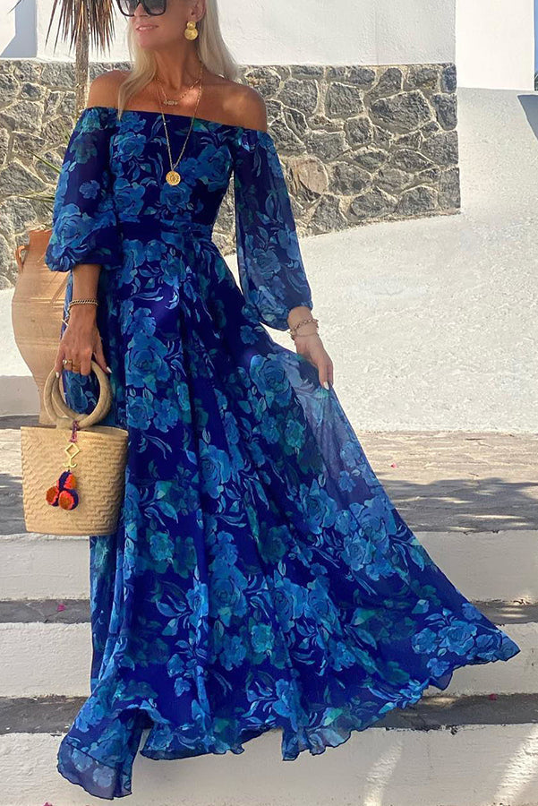 Floral Off-Shoulder Maxi Dress