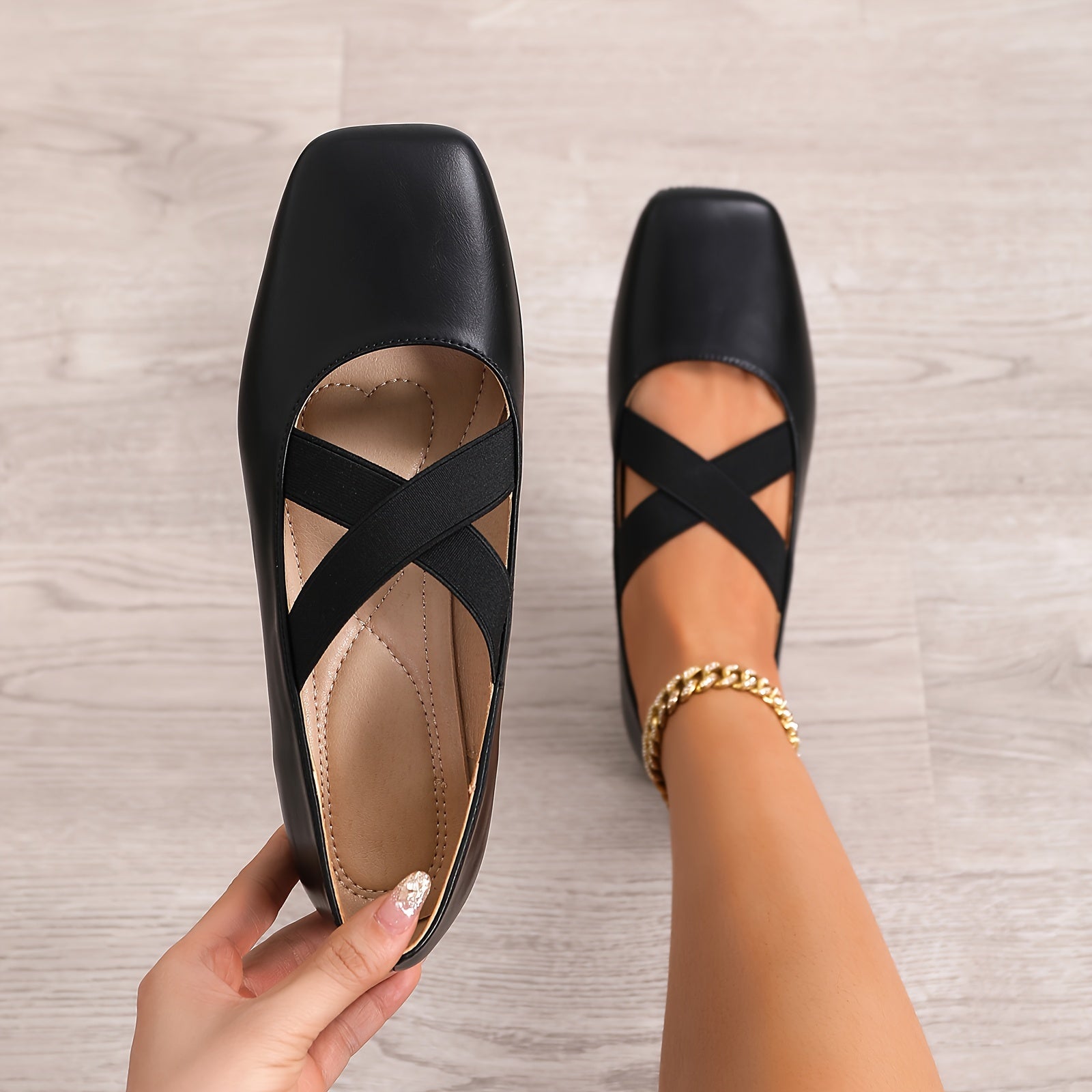 Crisscross Strap Square Mary Janes