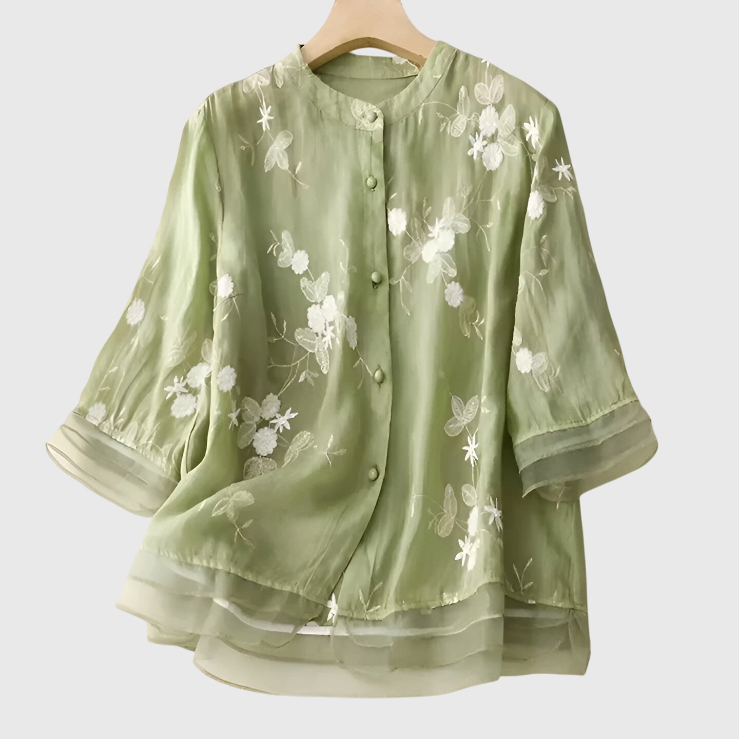 Elegant Floral Embroidered Top
