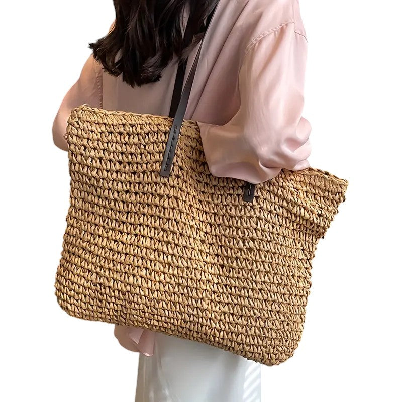 Woven Tote Handbag